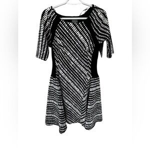 Rabbit Rabbit Rabbit Vintage Stylish Black and White Women's Dress